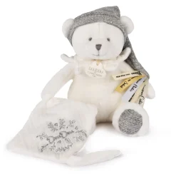 Doudou & Compagnie                    Doudou 25 ans ours pantin attache-sucette    Argent            20 cm