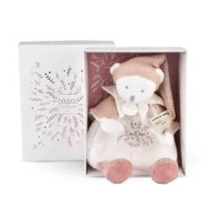 Doudou & Compagnie Doudou 25 ans ours cape Rose 25 cm