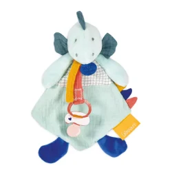 Doudou & Compagnie Doudou attache sucette Les calinosaures Bleu 23 cm