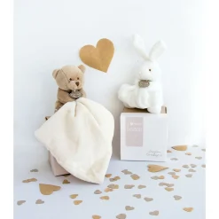 Doudou & Compagnie                    Doudou avec mouchoir boîte Lapin