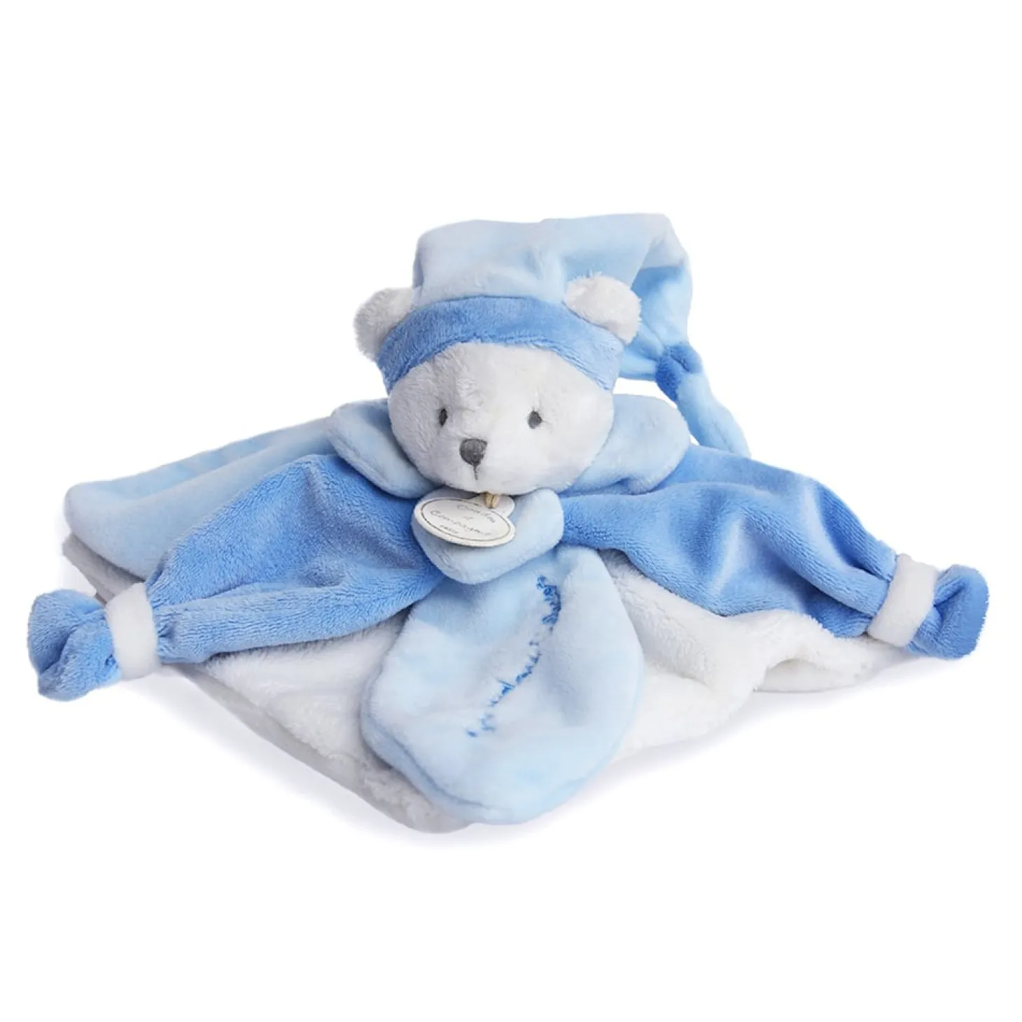 Doudou & Compagnie Doudou collector J'aime mon doudou Ours Bleu 24 cm