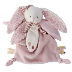 Doudou & Compagnie                    Doudou Lapin Vanille Fraise    Rose