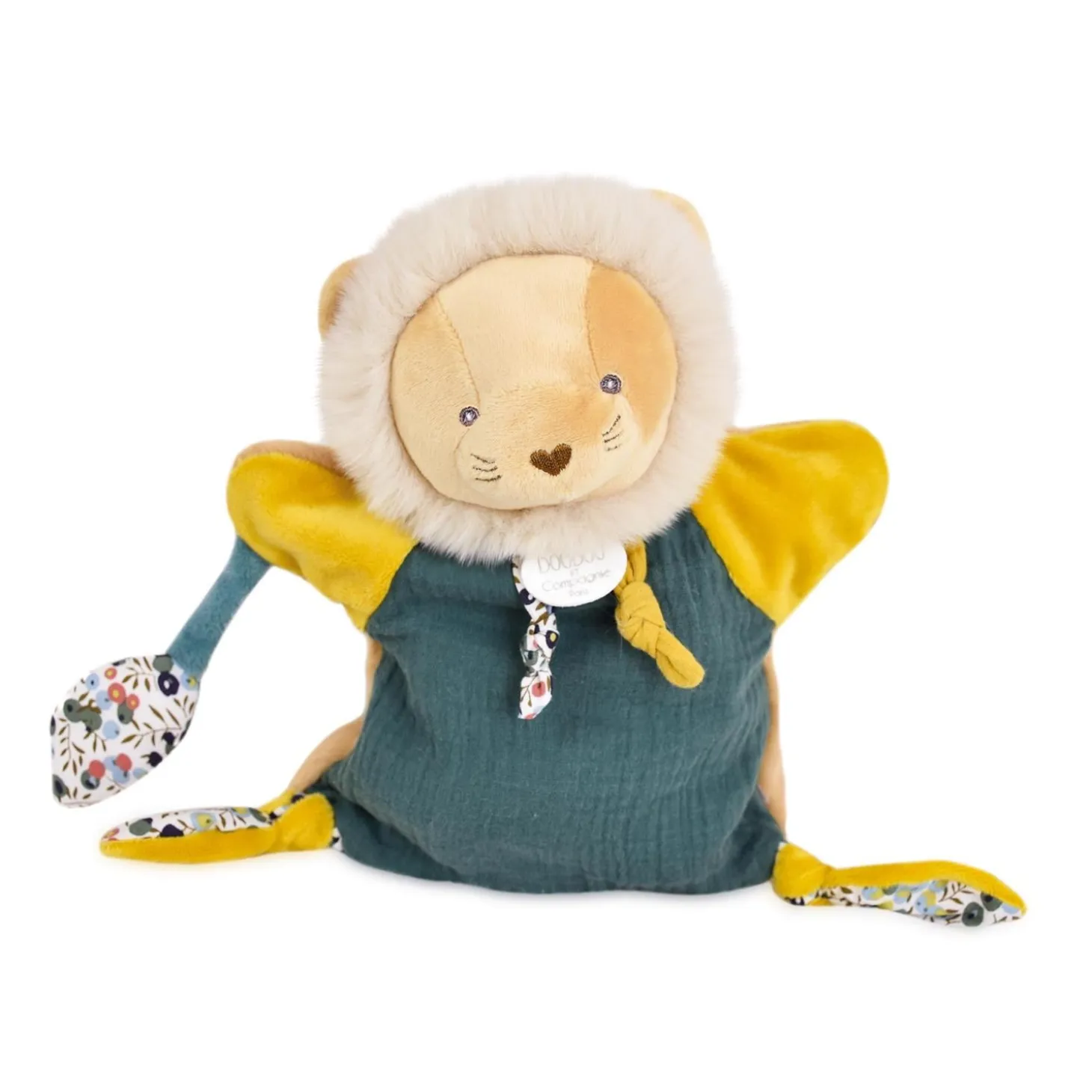 Doudou & Compagnie Doudou marionnette Lion Boh'aime Jaune