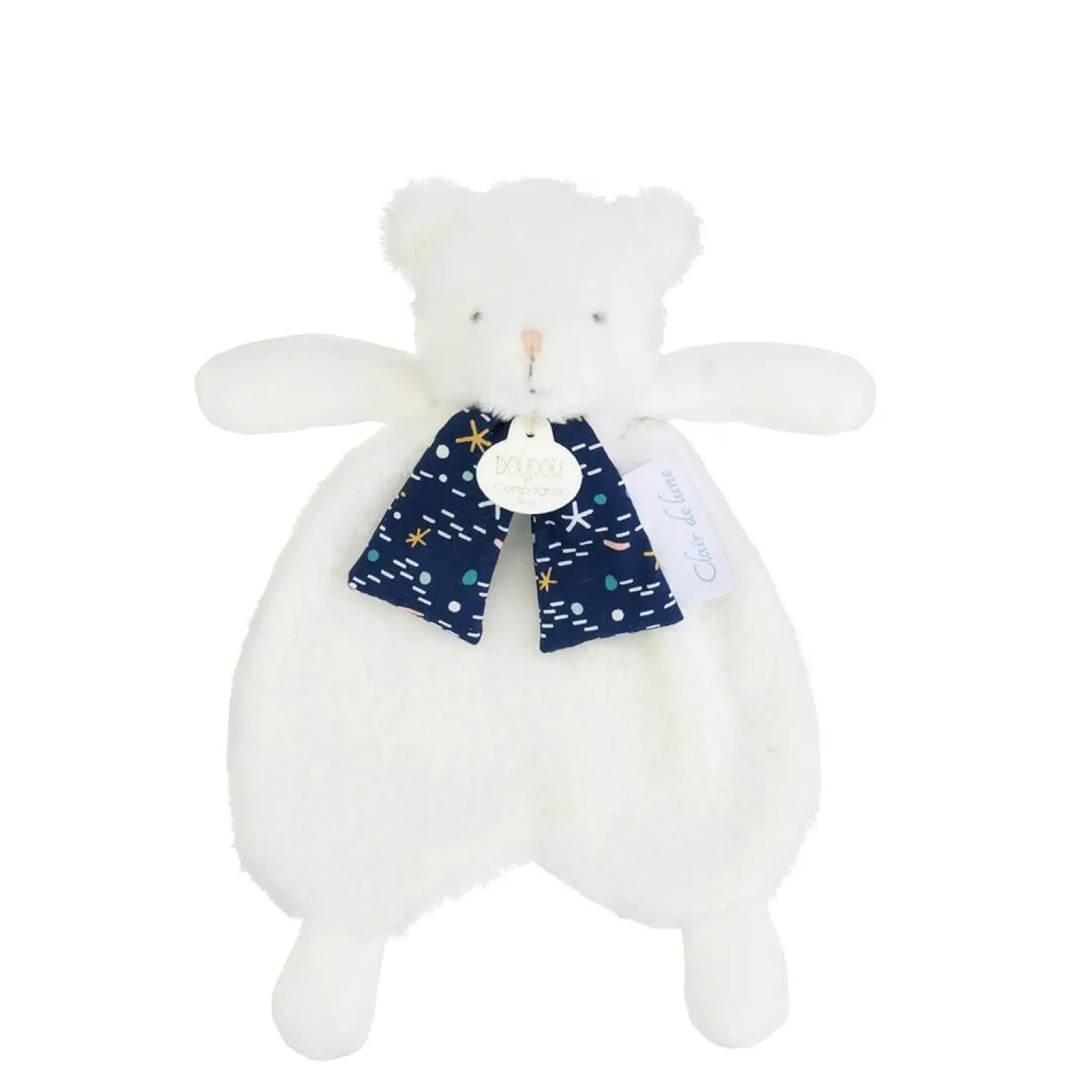 Doudou & Compagnie Doudou Ours Clair de lune Blanc 26 cm