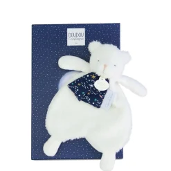 Doudou & Compagnie Doudou Ours Clair de lune Blanc 26 cm