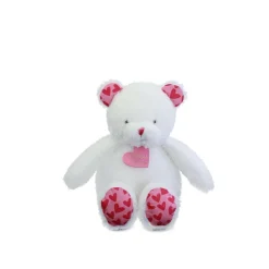 Doudou & Compagnie                    Doudou Ours Je t'aime en sac cadeau    Blanc            25 cm