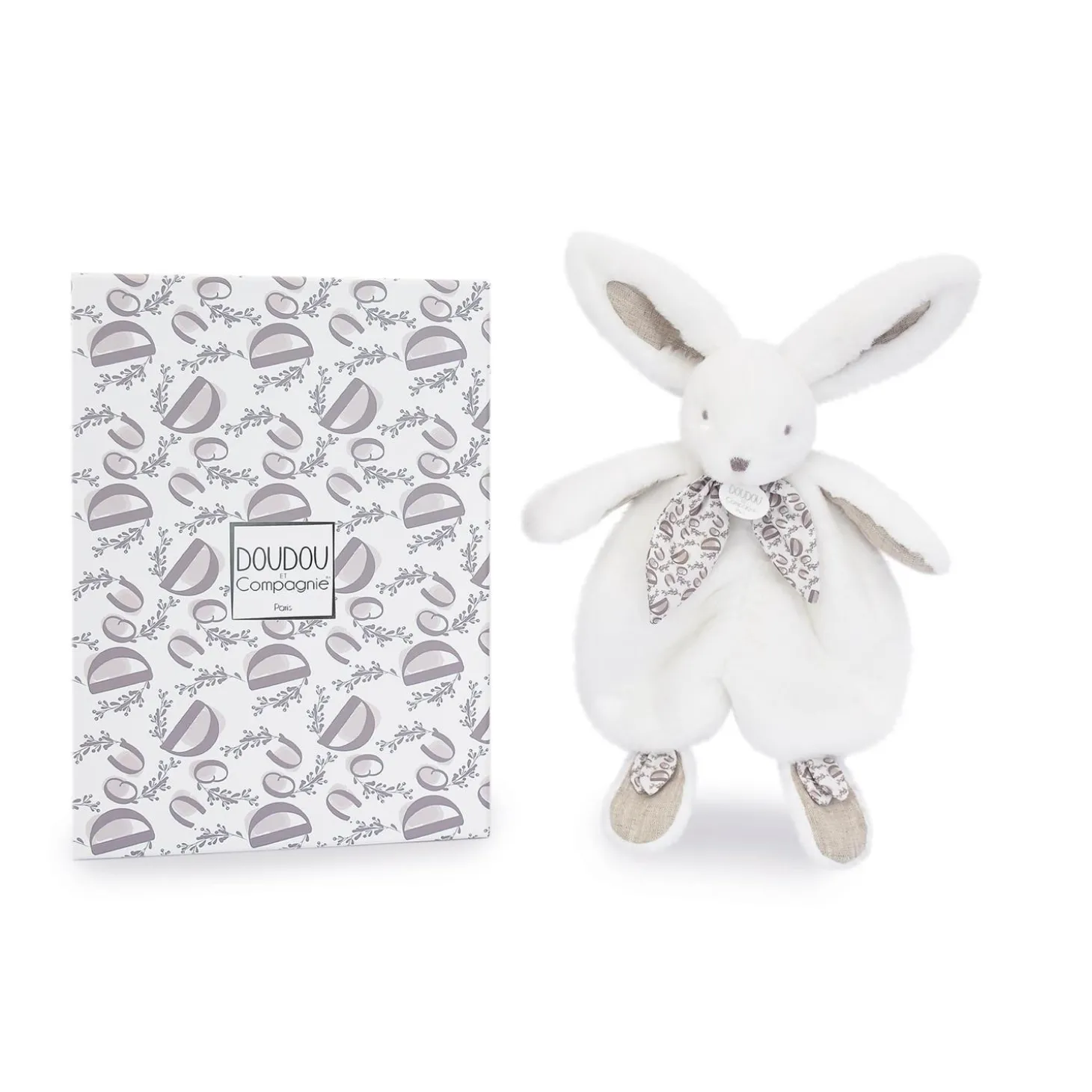 Doudou & Compagnie Doudou plat lapin Blanc