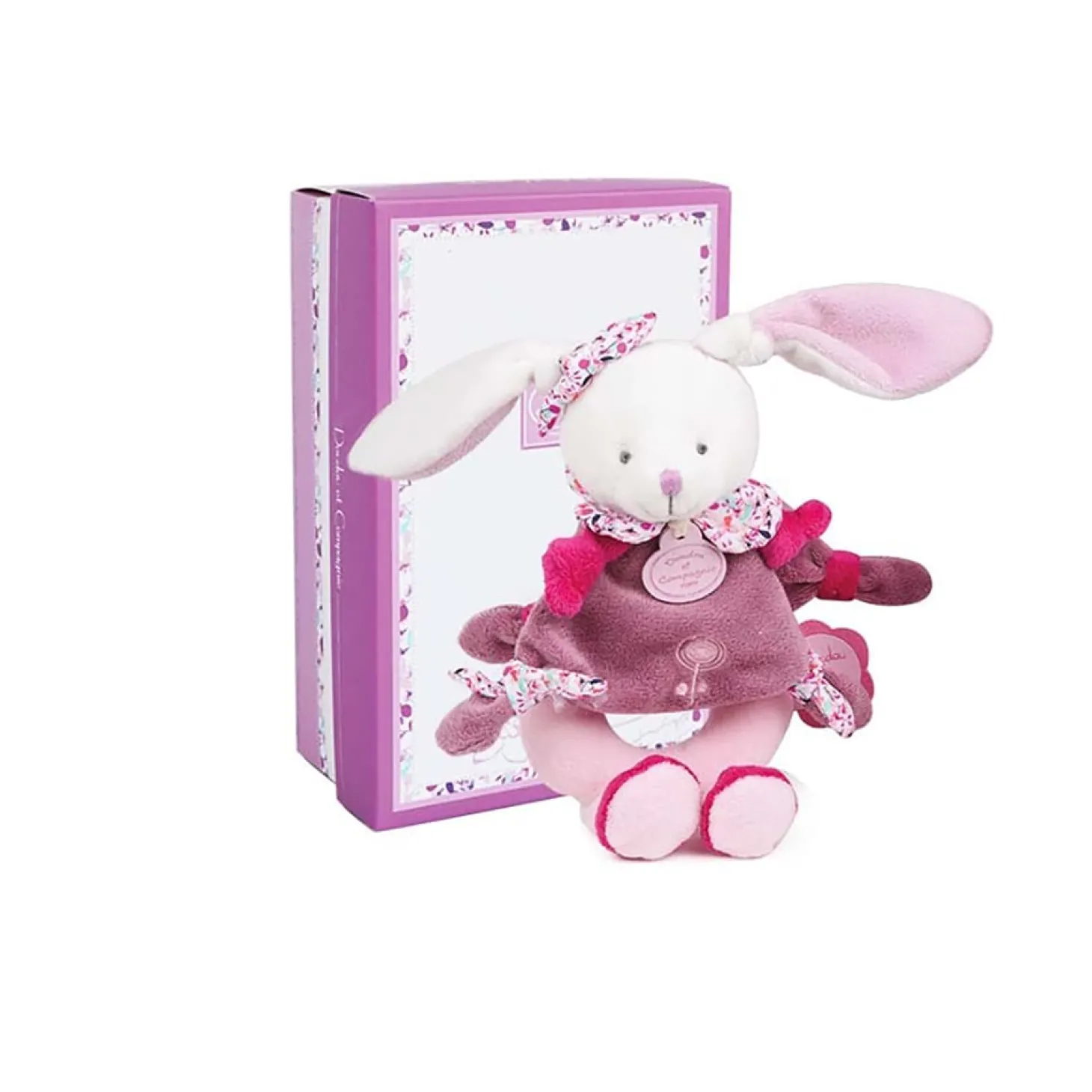 Doudou & Compagnie Hochet Cerise le lapin Rose