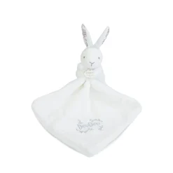 Doudou & Compagnie Lapin avec Doudou Blanc 10 cm