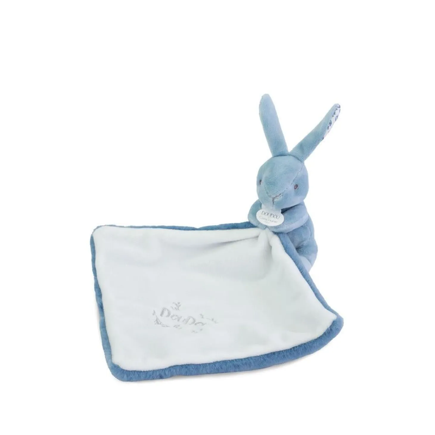 Doudou & Compagnie Lapin avec Doudou Bleu 10 cm