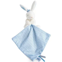 Doudou & Compagnie Lapin pantin avec mouchoir Bleu 10 cm