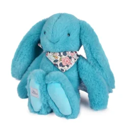 Doudou & Compagnie                    Peluche Lapin Fleurette    Turquoise