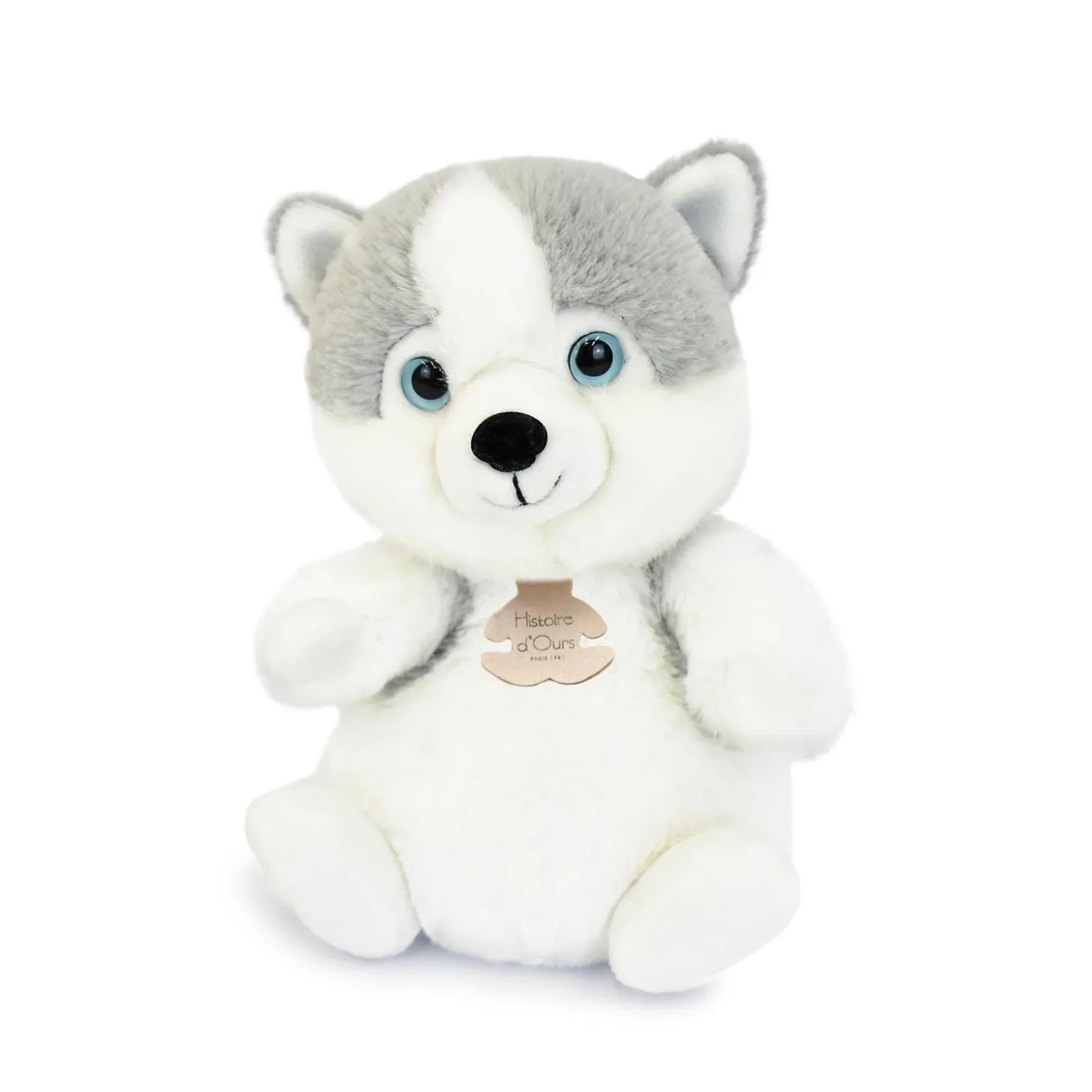 Doudou & Compagnie Peluche les doux stretch Husky Blanc