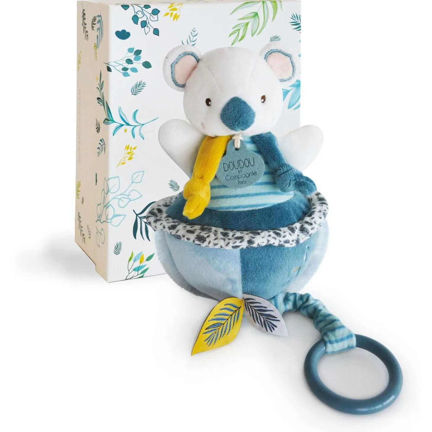Doudou & Compagnie Peluche musicale Yoca le Koala Blanc 20 cm