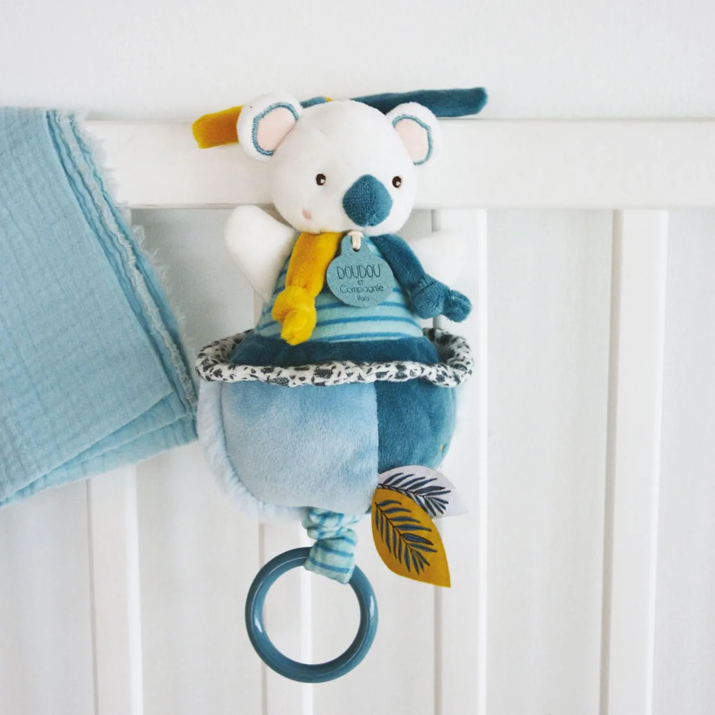 Doudou & Compagnie Peluche musicale Yoca le Koala Blanc 20 cm