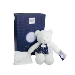 Doudou & Compagnie Peluche ours pantin clair de lune Blanc 30 cm