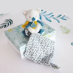 Doudou & Compagnie                    Peluche pantin avec doudou YOCA Mon petit Koala    Blanc            15 cm