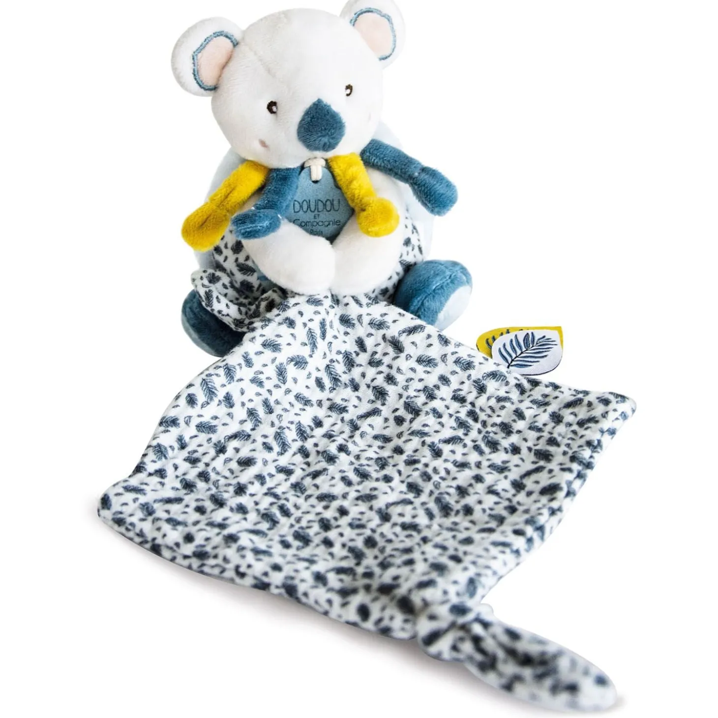 Doudou & Compagnie Peluche pantin avec doudou YOCA Mon petit Koala Blanc 15 cm