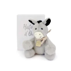 Doudou & Compagnie                    Peluche petit ane foulard    Gris