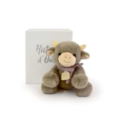 Doudou & Compagnie                    Peluche petite vache foulard    Marron