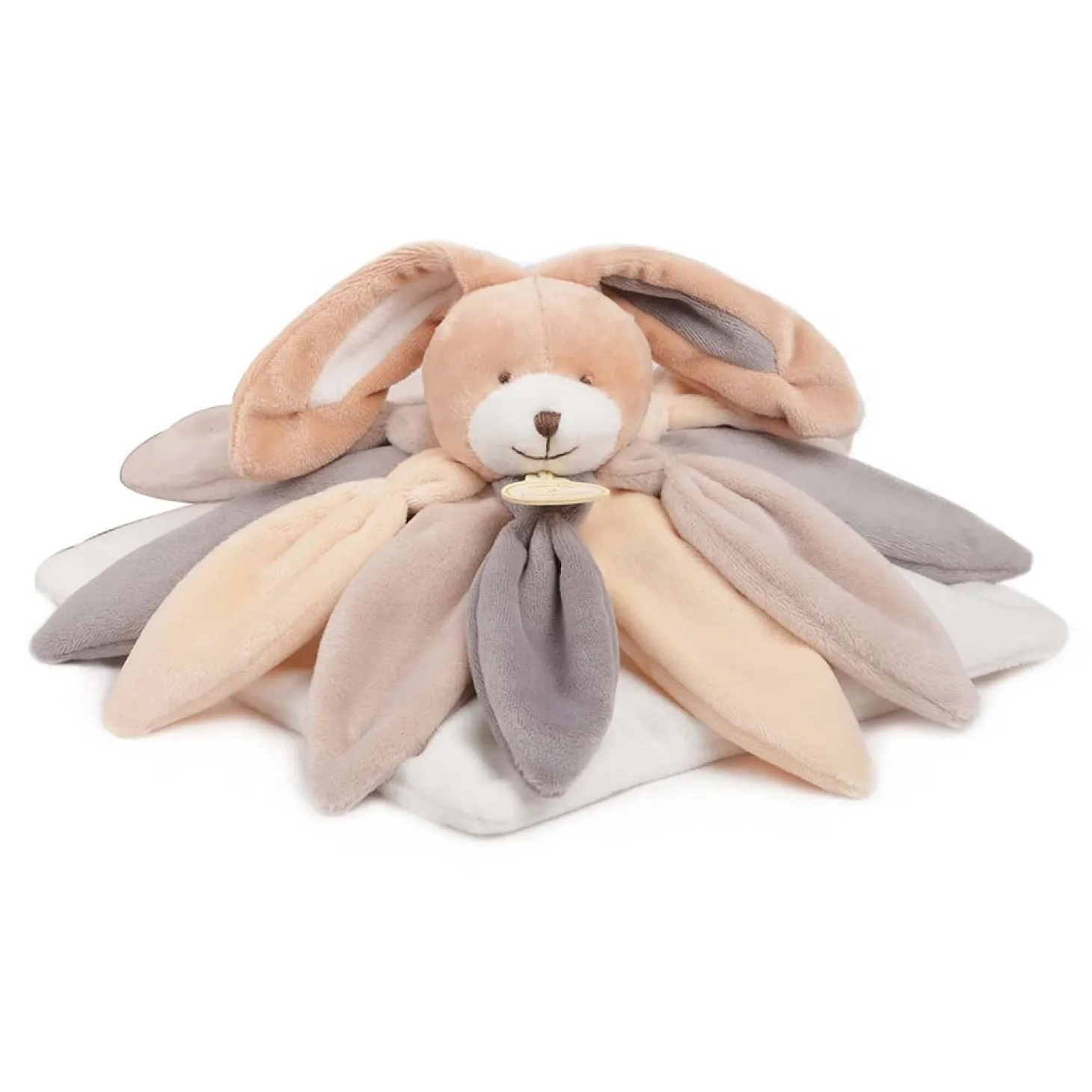 Doudou & Compagnie Peluche plate Lapin Taupe