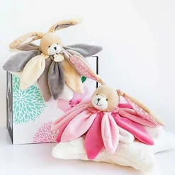 Doudou & Compagnie Peluche plate Lapin Taupe