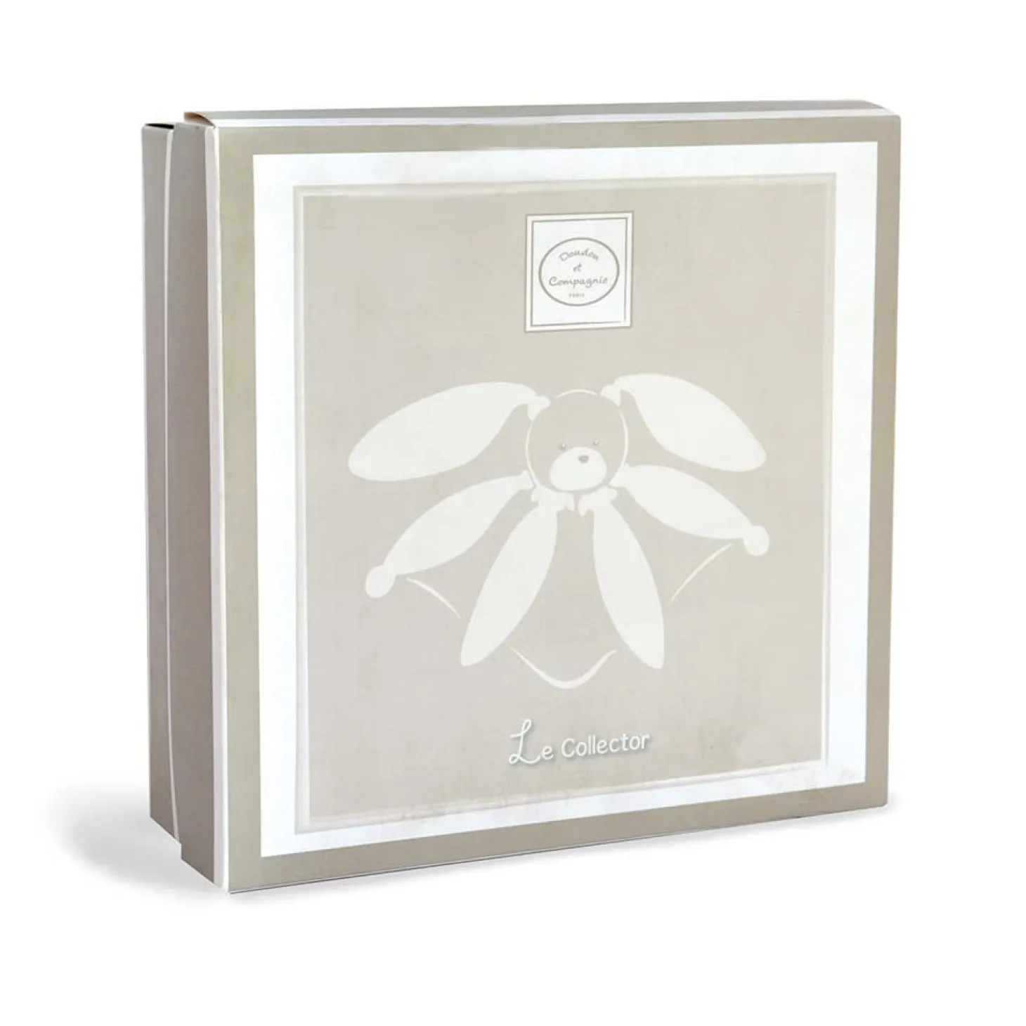 Doudou & Compagnie Peluche plate Lapin Taupe