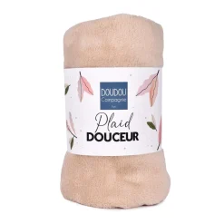 Doudou & Compagnie                    Plaid douceur    Beige            70x100 cm