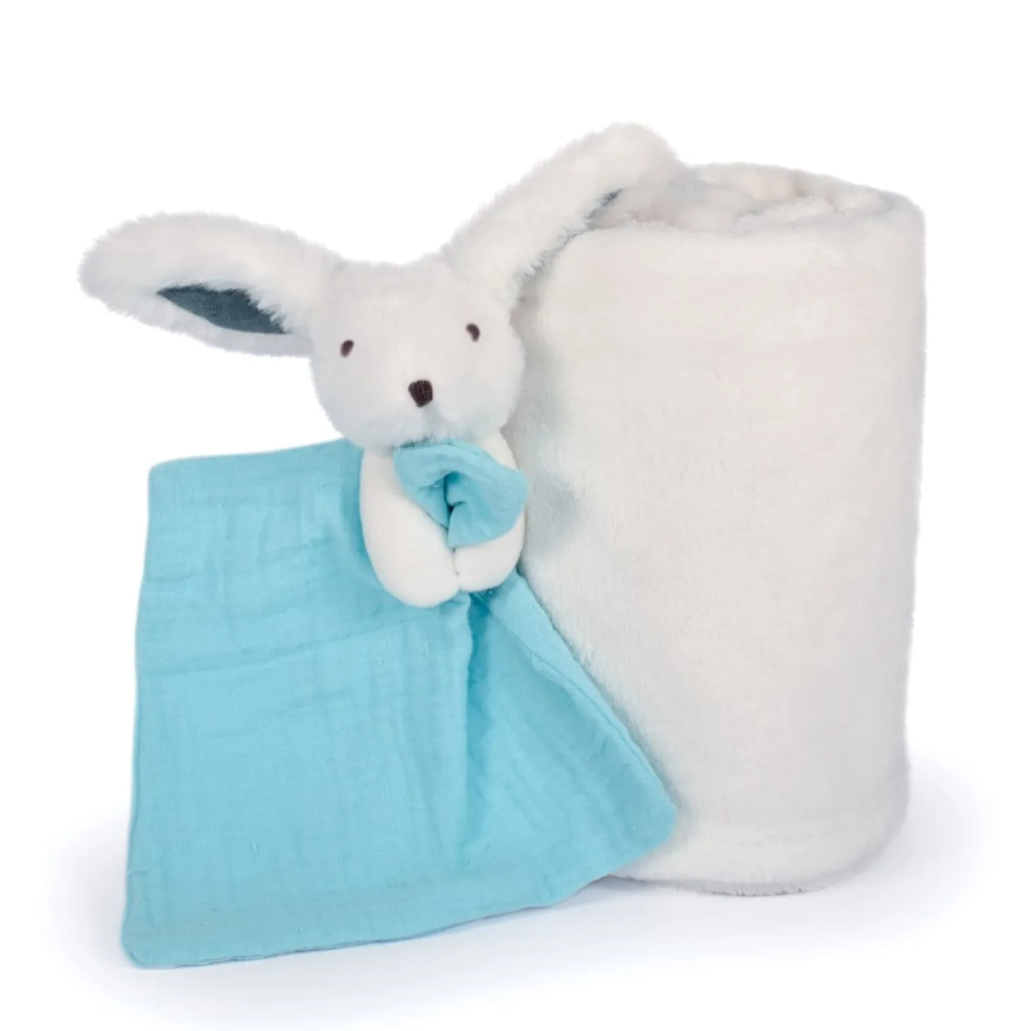 Doudou & Compagnie Plaid et doudou Happy Pop Blanc 100x70 cm