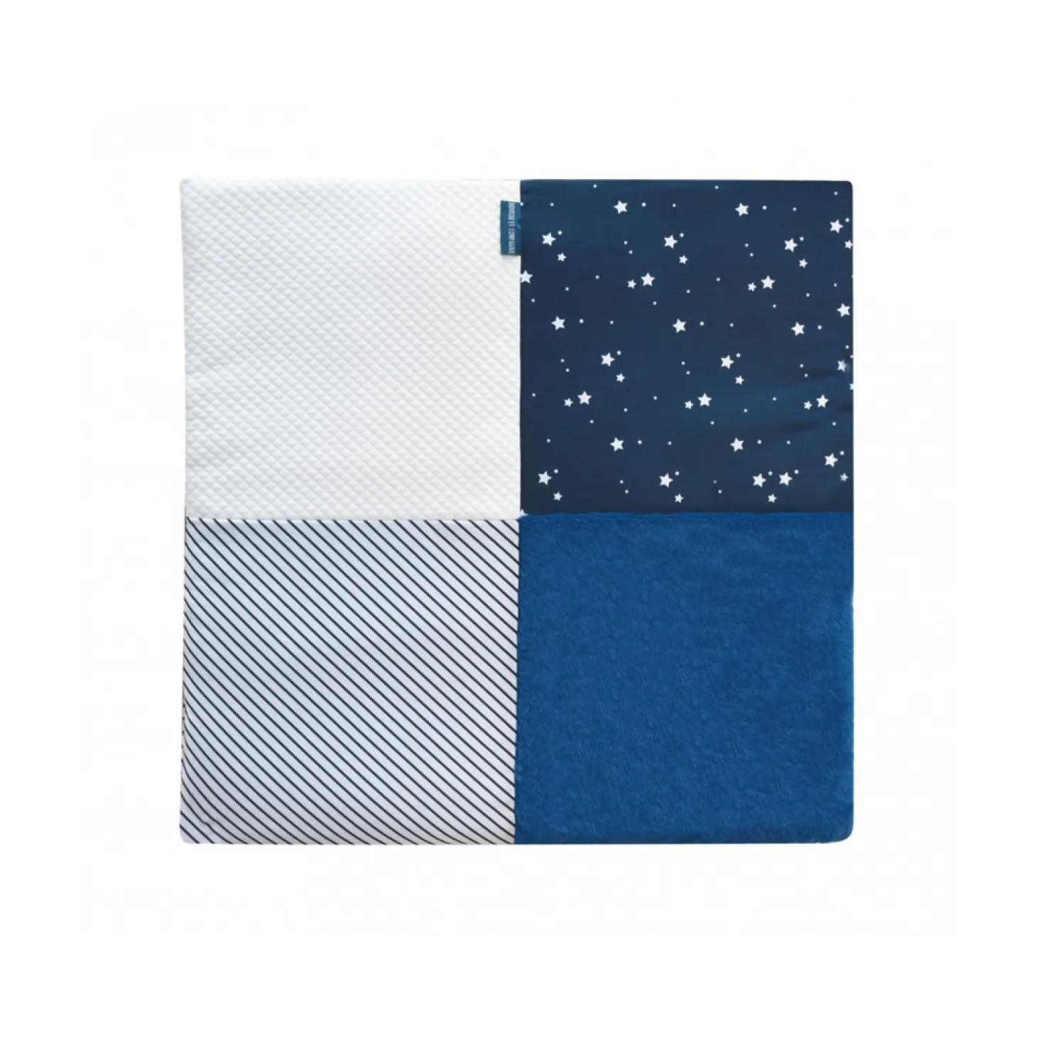 Doudou & Compagnie Tapidou Mosaique Bleu Ciel 100x100 cm
