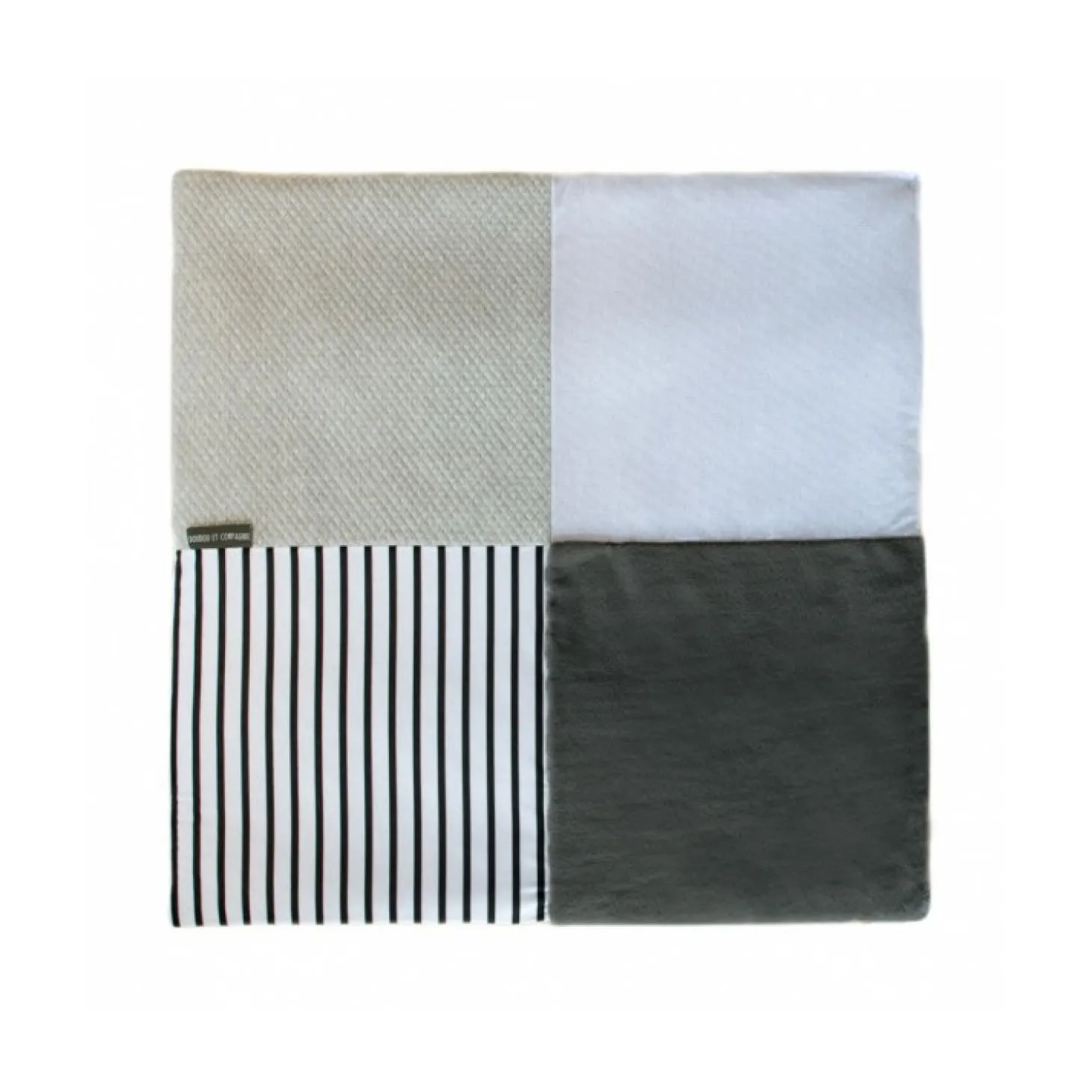 Doudou & Compagnie Tapidou Mosaique Blanc/Gris 100x100 cm