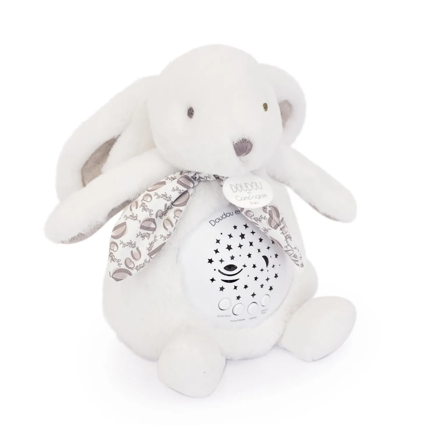 Doudou & Compagnie Veilleuse musicale Lapin Projection Blanc