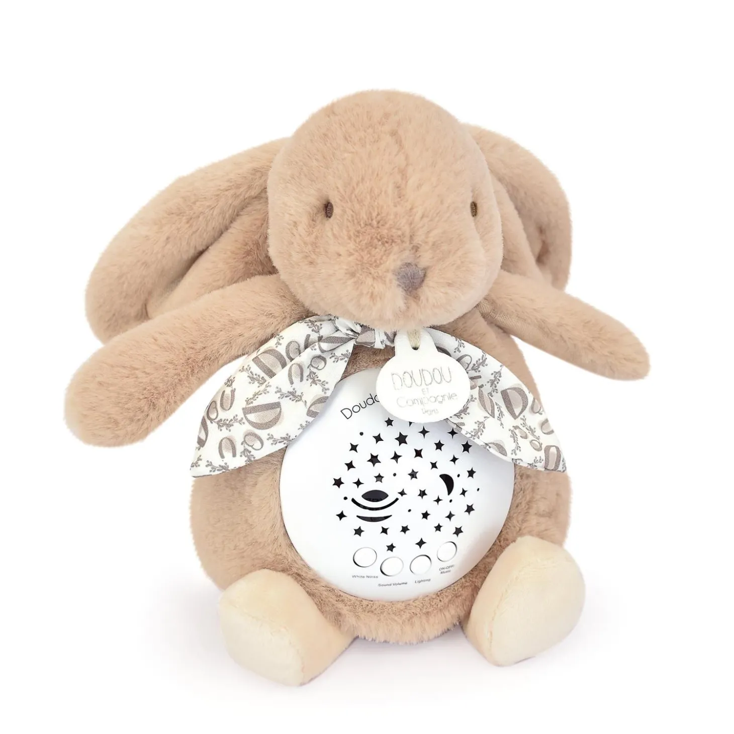 Doudou & Compagnie Veilleuse musicale Lapin Projection Beige