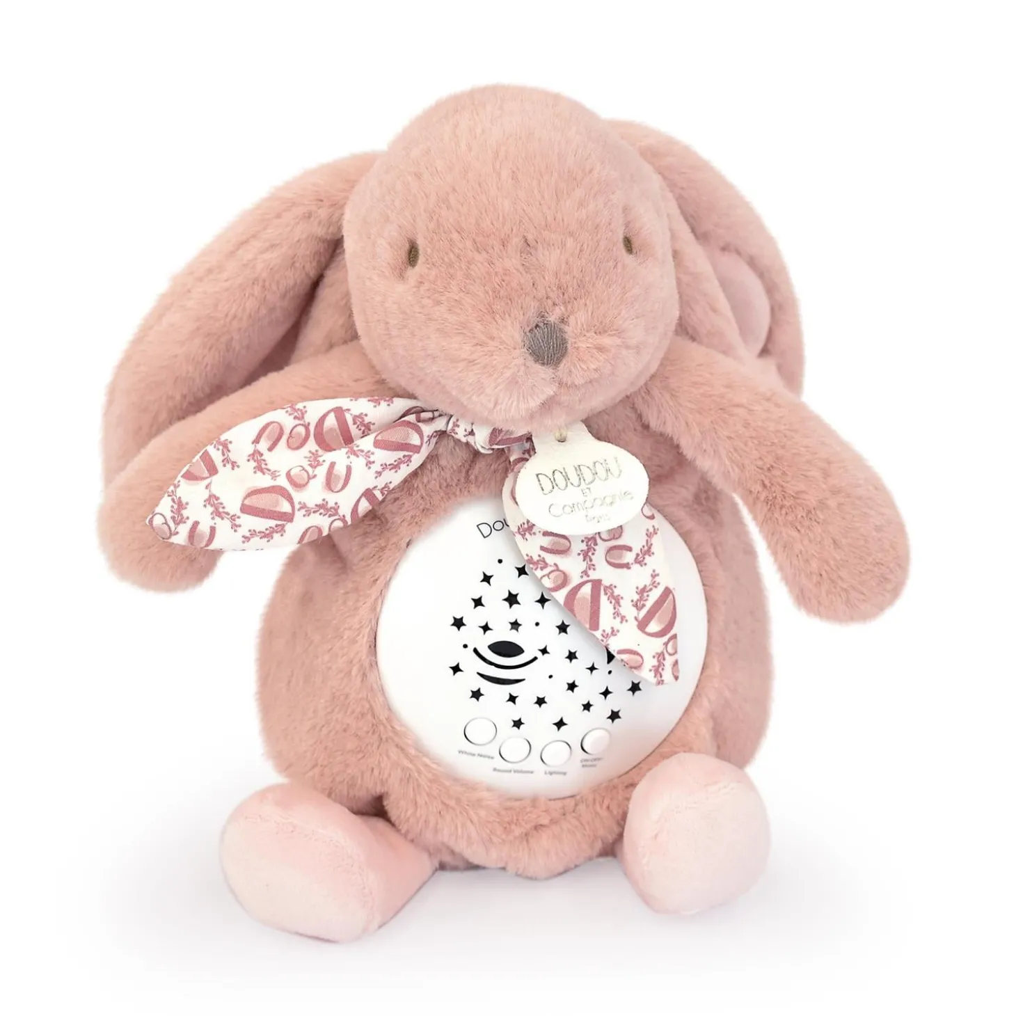 Doudou & Compagnie Veilleuse musicale Lapin Projection Rose