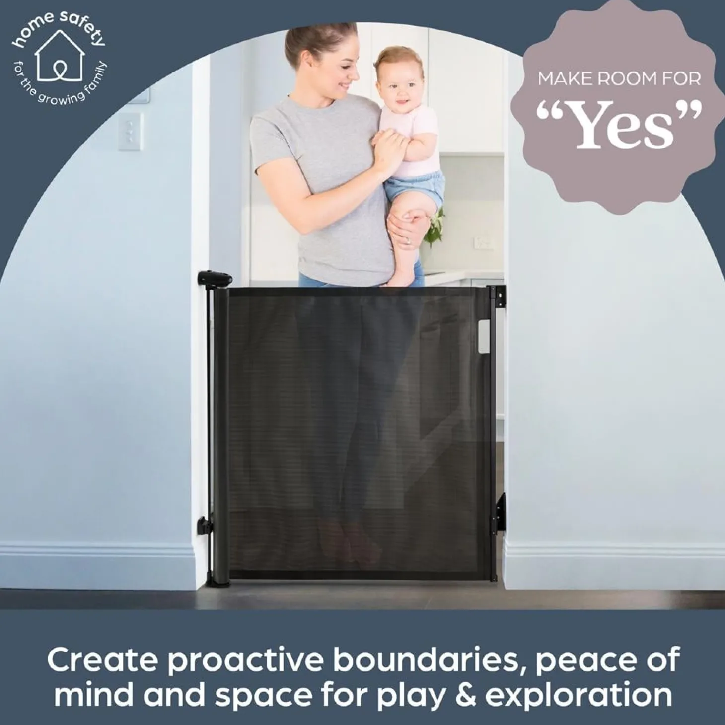 Dreambaby Barrière de sécurité Rétractable Extra Haute Noir