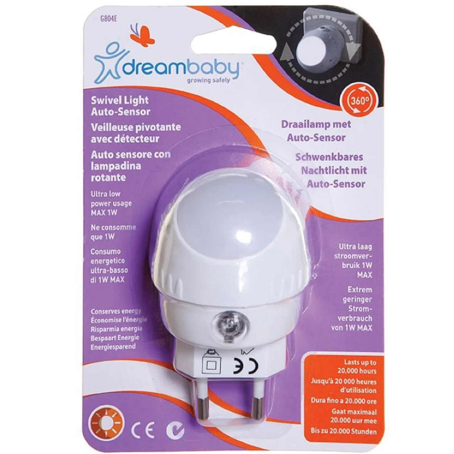 Dreambaby Veilleuse led avec détection jour/nuit (eu) blanc