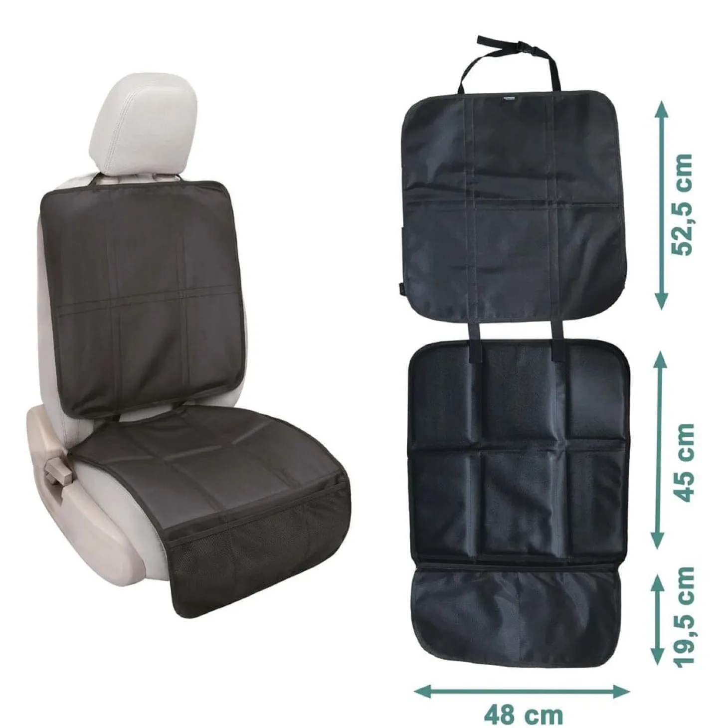 Ezimoov Protection de siège Mat 3-en-1 éco-conçu Noir