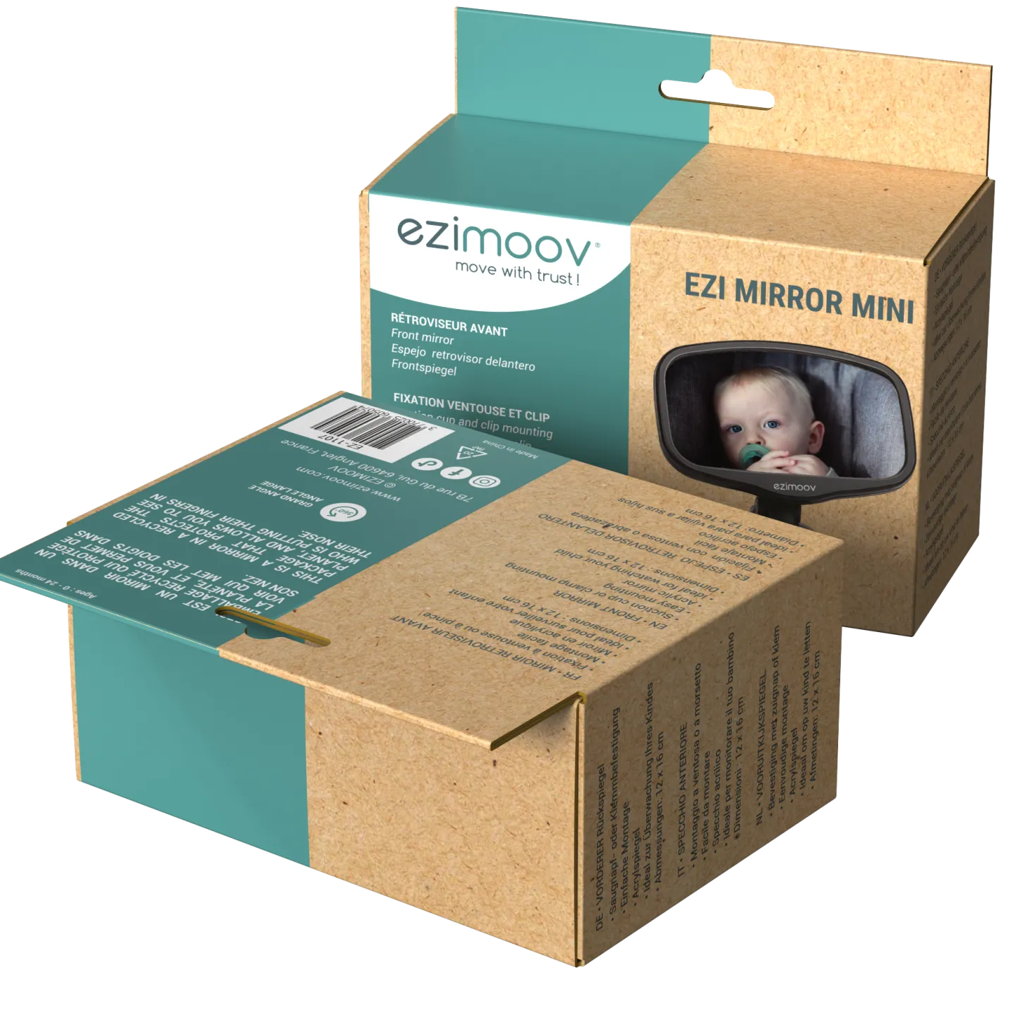 Ezimoov Rétroviseur Mini Noir