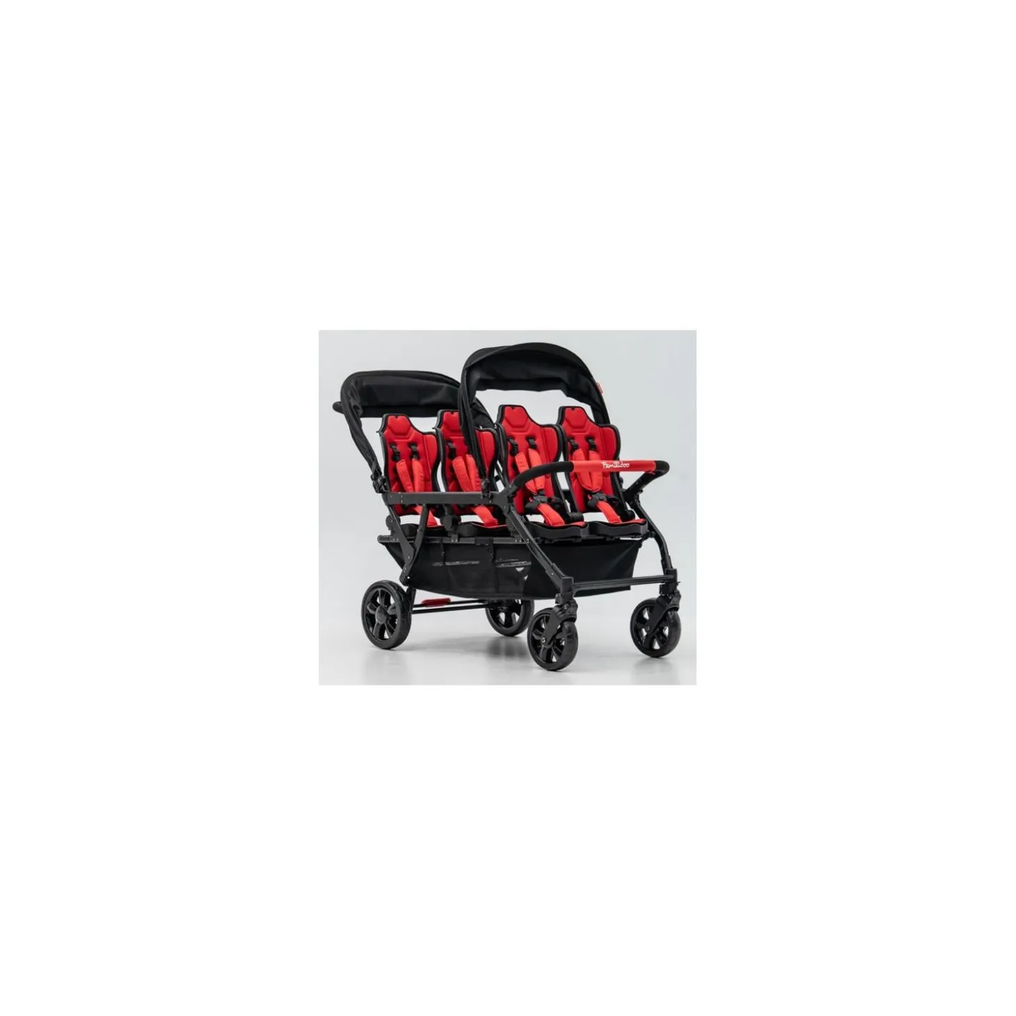 Familidoo Poussette 6 Places Assises Réversibles DSP6 Red