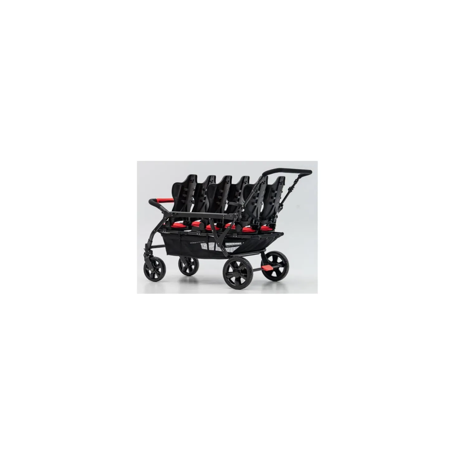 Familidoo Poussette 6 Places Assises Réversibles DSP6 Red