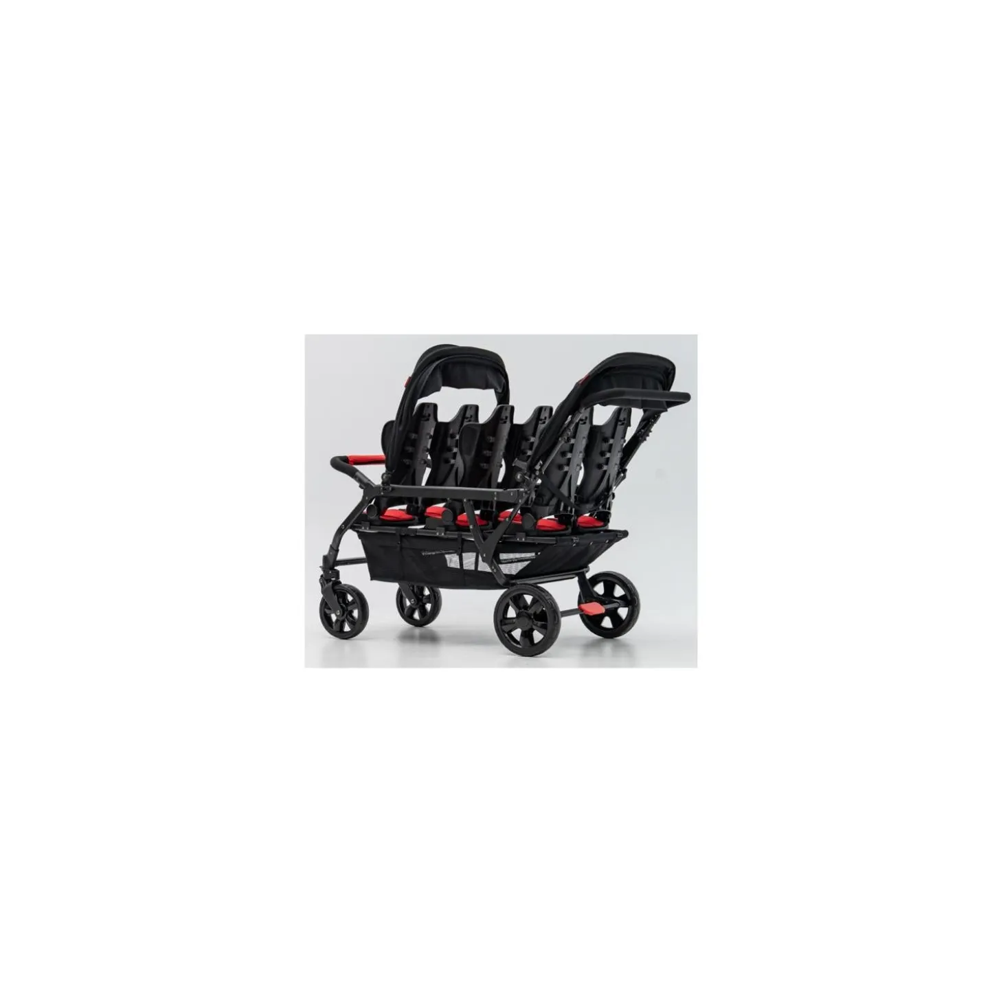 Familidoo Poussette 6 Places Assises Réversibles DSP6 Red