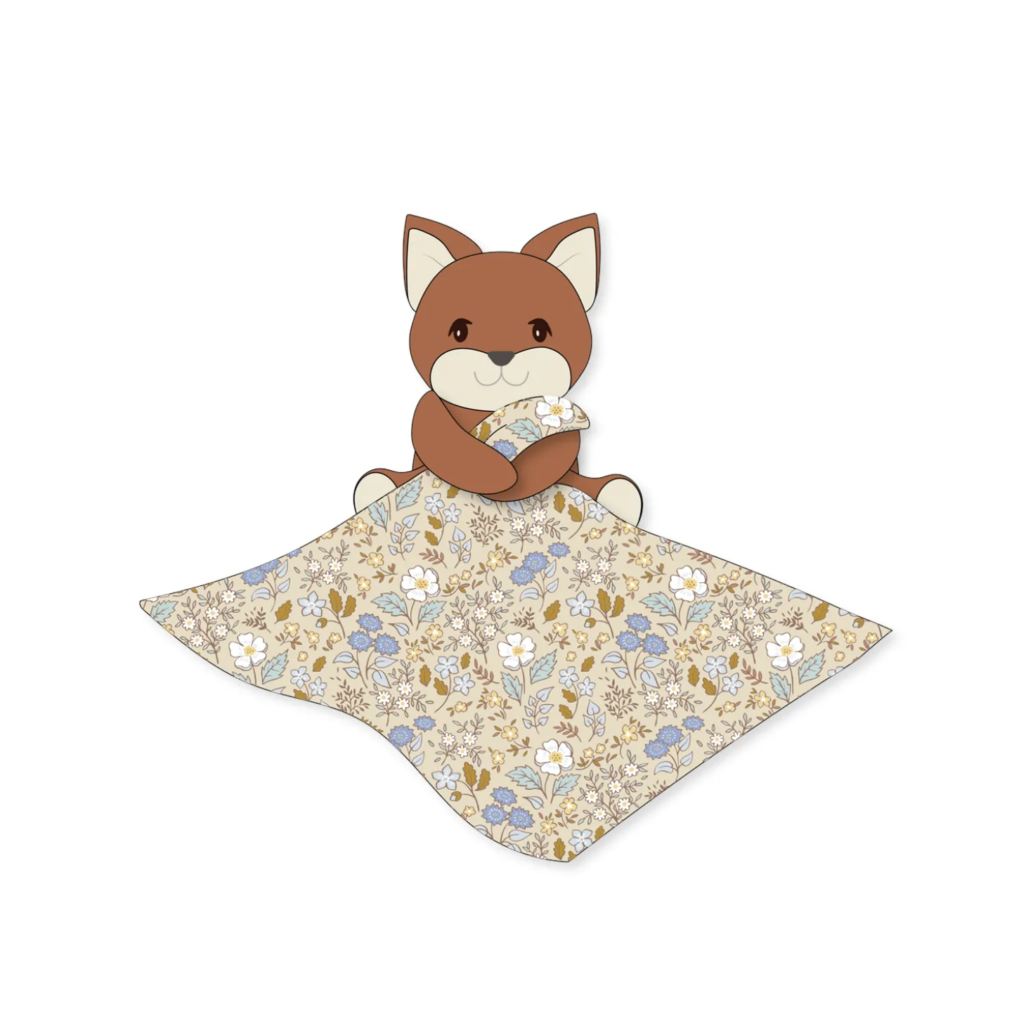 Filibabba Doudou plat Freddy le renard Multicolore