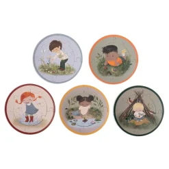 Filibabba Ensemble de 5 puzzles Petits aventuriers Multicolore