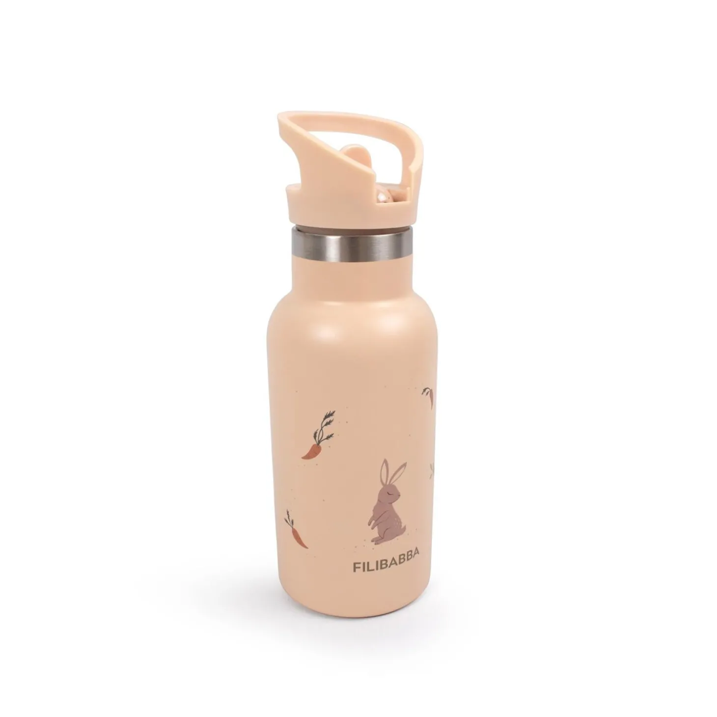 Filibabba Gourde en acier inoxydable Lapin Multicolore 350 ml