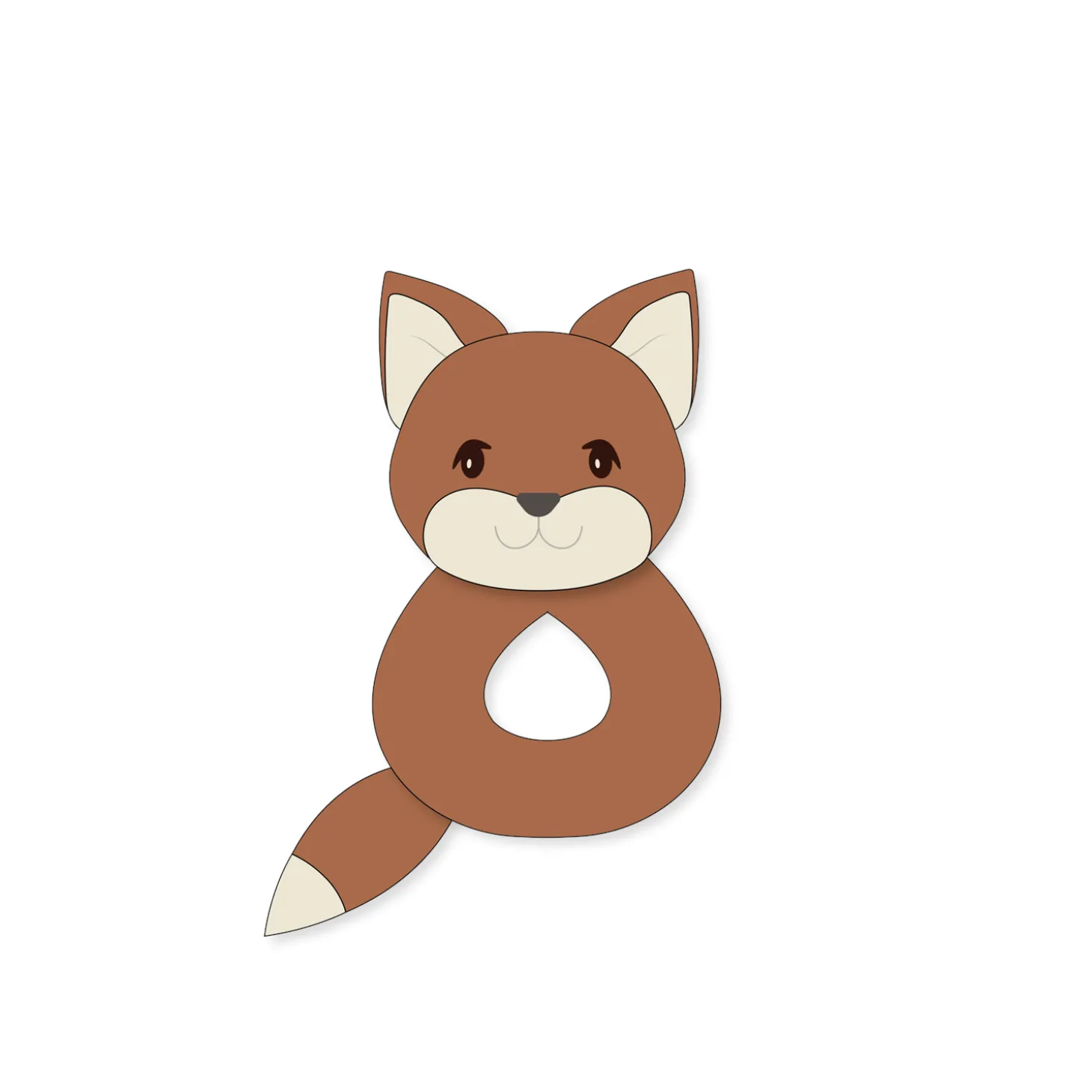 Filibabba Hochet Freddy le renard Multicolore