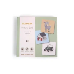Filibabba Jeu Memory 24 pcs Animaux de la ferme Multicolore