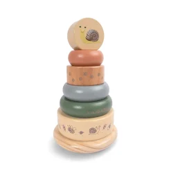 Filibabba Jouet à empiler en bois avec base culbuto Multicolore