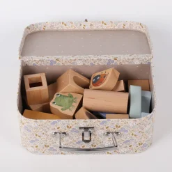 Filibabba Kit valisette avec blocs sensoriels en bois Multicolore