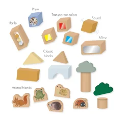 Filibabba                    Kit valisette avec blocs sensoriels en bois    Multicolore