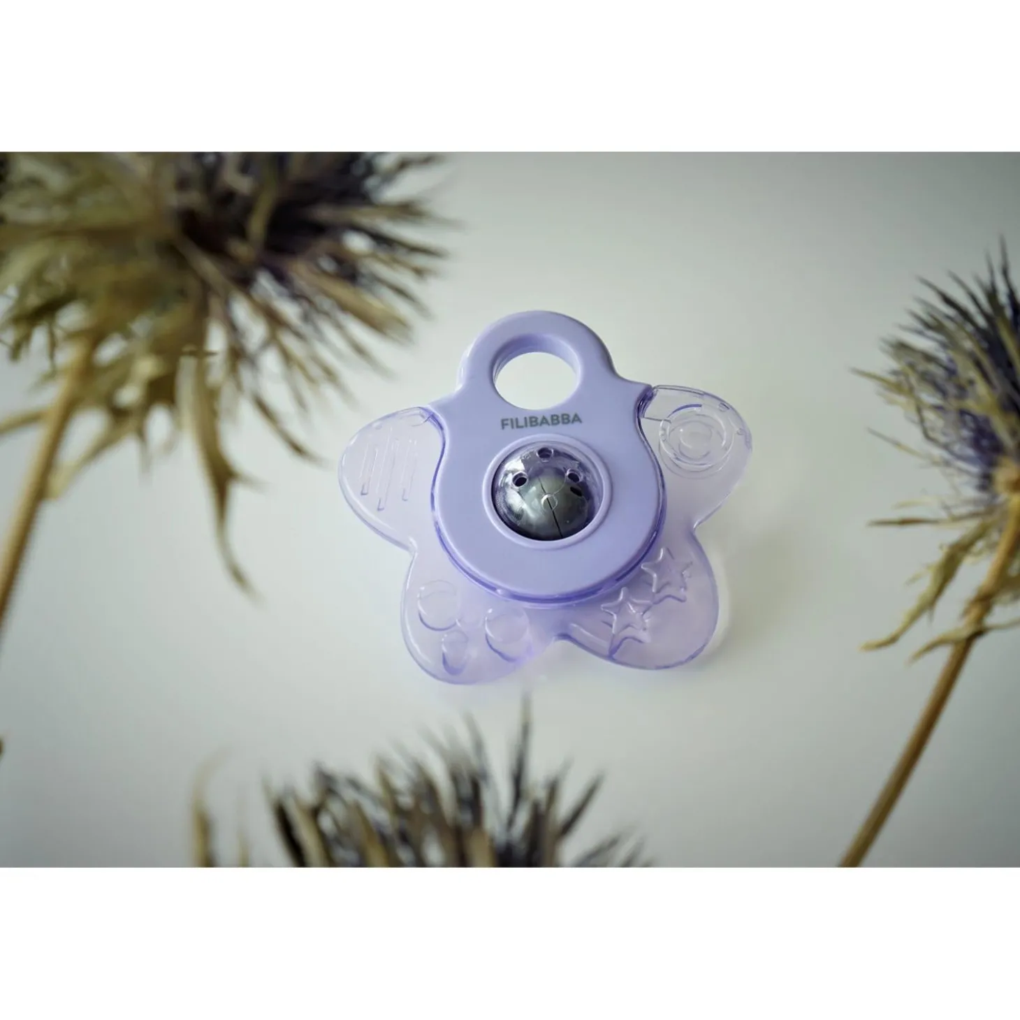 Filibabba Lot de 2 anneaux de dentition rafraîchissant étoile Rose mix